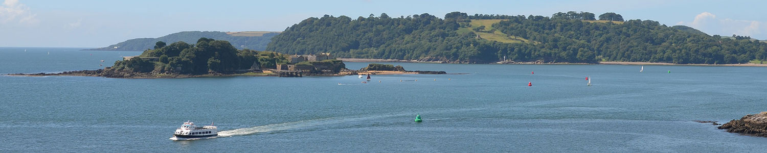 Plymouth sound with boats